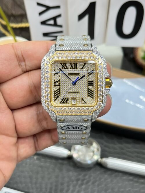 Cartier Iced Out Watch #001