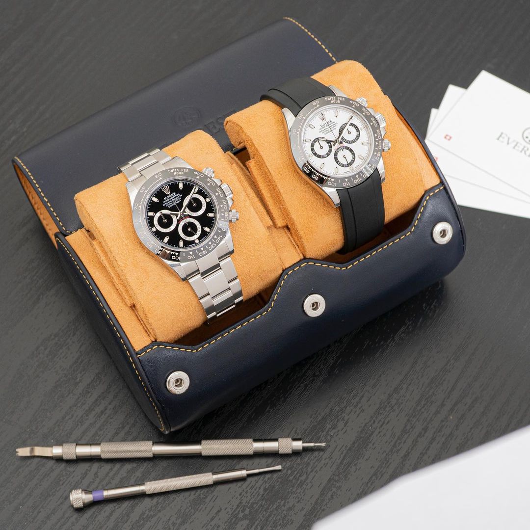Daytona rubber strap vs steel bracelet replica comparison