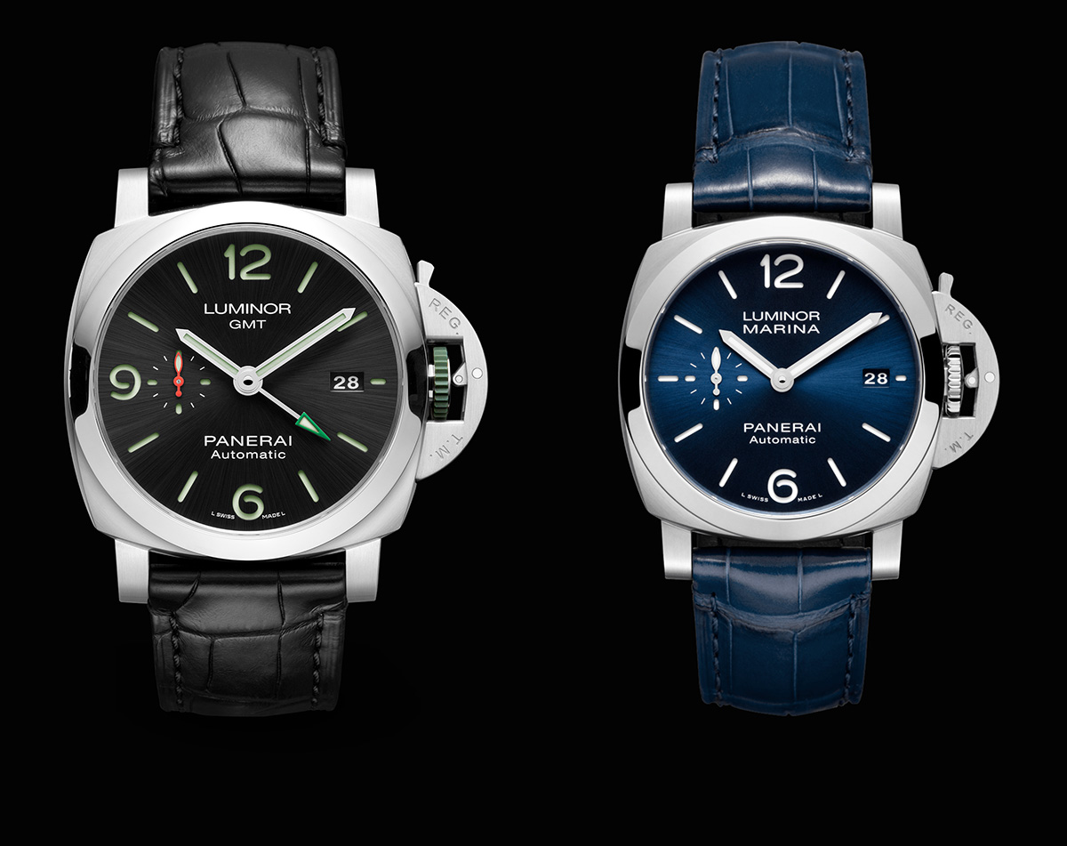Panerai Luminor 44mm and 40mm case sizes shown side by side