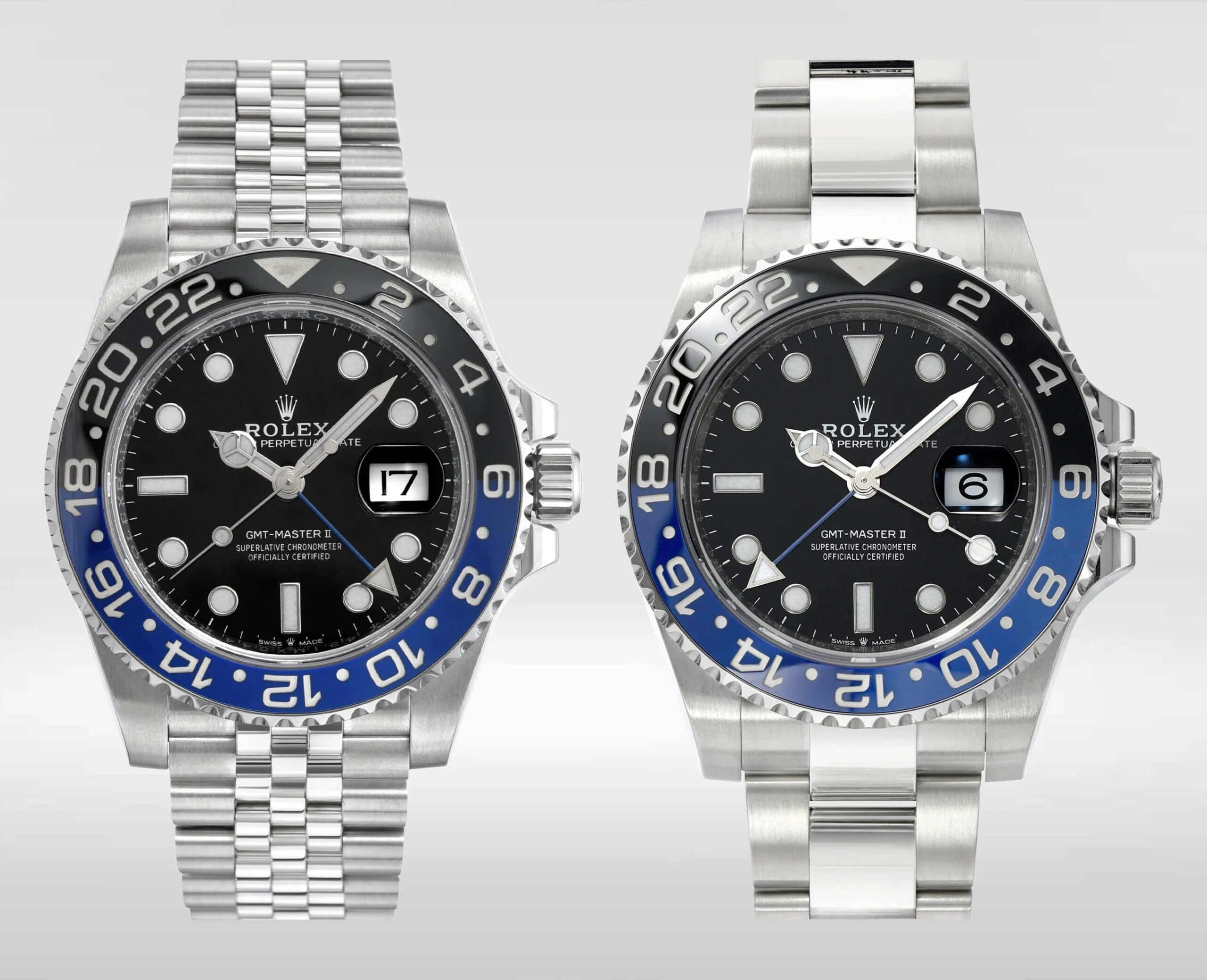Datejust Oyster Bracelet vs Jubilee Bracelet Replica  Clean Sporty Bracelet Simplicity or Classic Dress Texture? visual reference